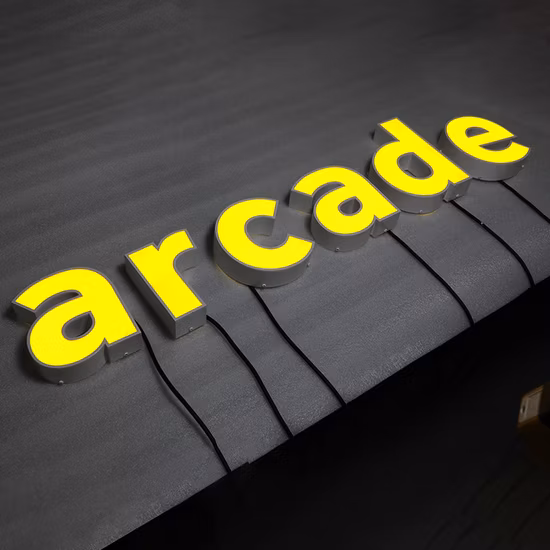 Letra de canal LED con módulos LED SMD de color blanco puro para iluminación de caja de señalización